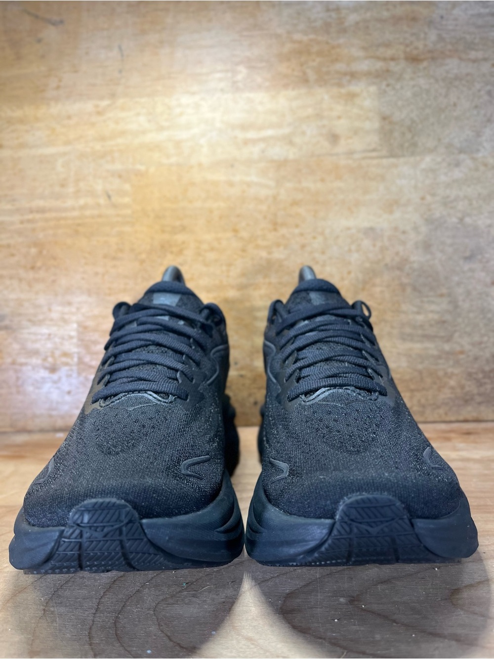 NEW Hoka One One Clifton 10 Womens Size 6.5 Running Shoes Sneakers Triple Black - Picture 2 of 10